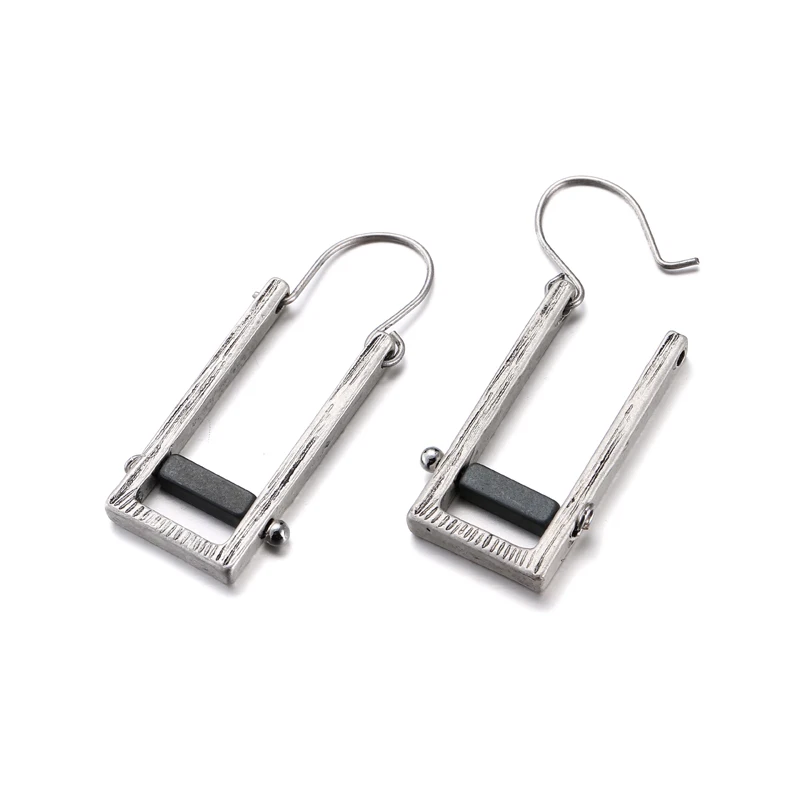 ENSOUL New Style Oval Natural stone Fishhook Earrings Vintage For Women Fashion Elegance Classic Trendy Hanging | Украшения и
