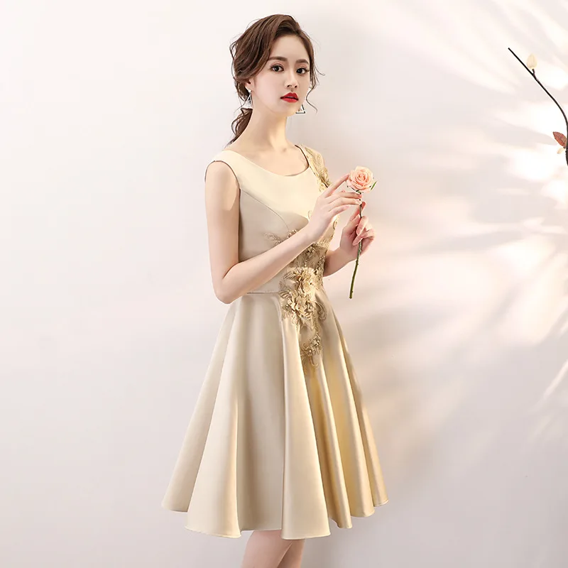 Новинка Элегантные бусы вечерние платья 2019 короткие Банкетный хост платье