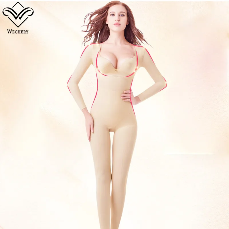 Женское нижнее белье Wechery Reductoras и Shapers бесшовное корректирующее боди с длинным
