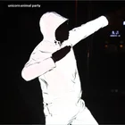 ФЛУОРЕСЦЕНТНОЕ Мужское пальто, светоотражающая куртка 3 м, водонепроницаемая ветровка в стиле хип-хоп, весна-осень