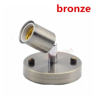 bronze Современные DIY Железный настенный светильник led лампа, простые лампы в 180 градусов E27 Светодиодная лампа интерфейс настенные светильники, художественное украшение для 6 видов цветов лампы - Цвет абажура: bronze
