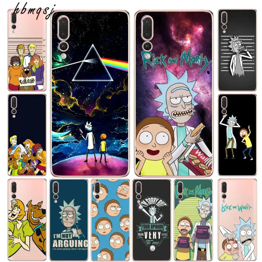 Cool funda for huawei p20 lite case silicone soft tpu rick and moti cartoon original coque phone back cover |