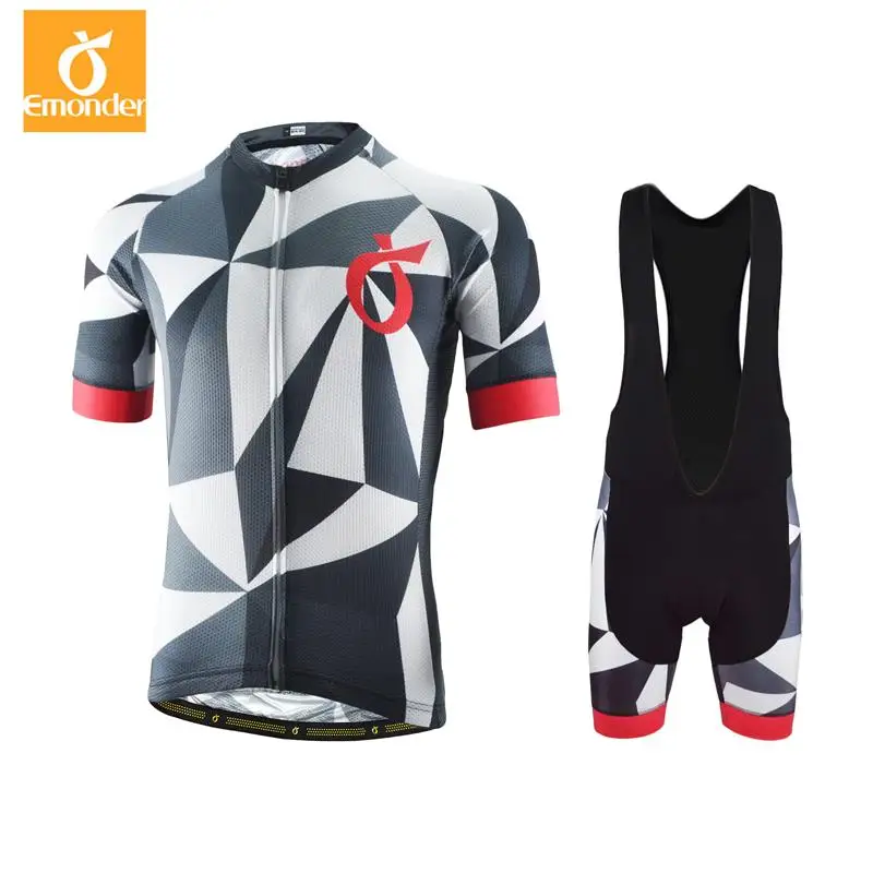 

EMONDER Men Cycling Sets Pro Team Jersey + Bib Shorts High Quality Pro Wear Bicycle Jersey Sets Cycling Clothing Ropa Ciclismo