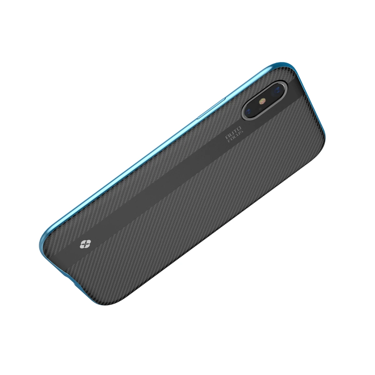 Black Blue TOTU Роскошный чехол для телефона для iPhone X 10, ультра прозрачный тонкий Чехол из углеродного волокна для iPhone, Fundas, оболочка, чехол для телефона - Цвет: Black Blue