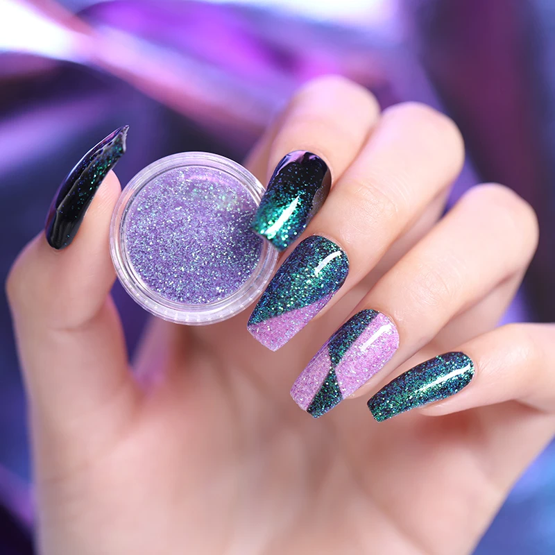 1 г/кор. градиентный тонкий пигмент для ногтей розовый фиолетовый синий сделай