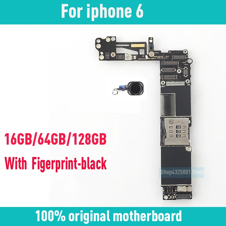 Оригинальная материнская плата для iphone 6 черного/белого/золотого цвета с/без Touch ID