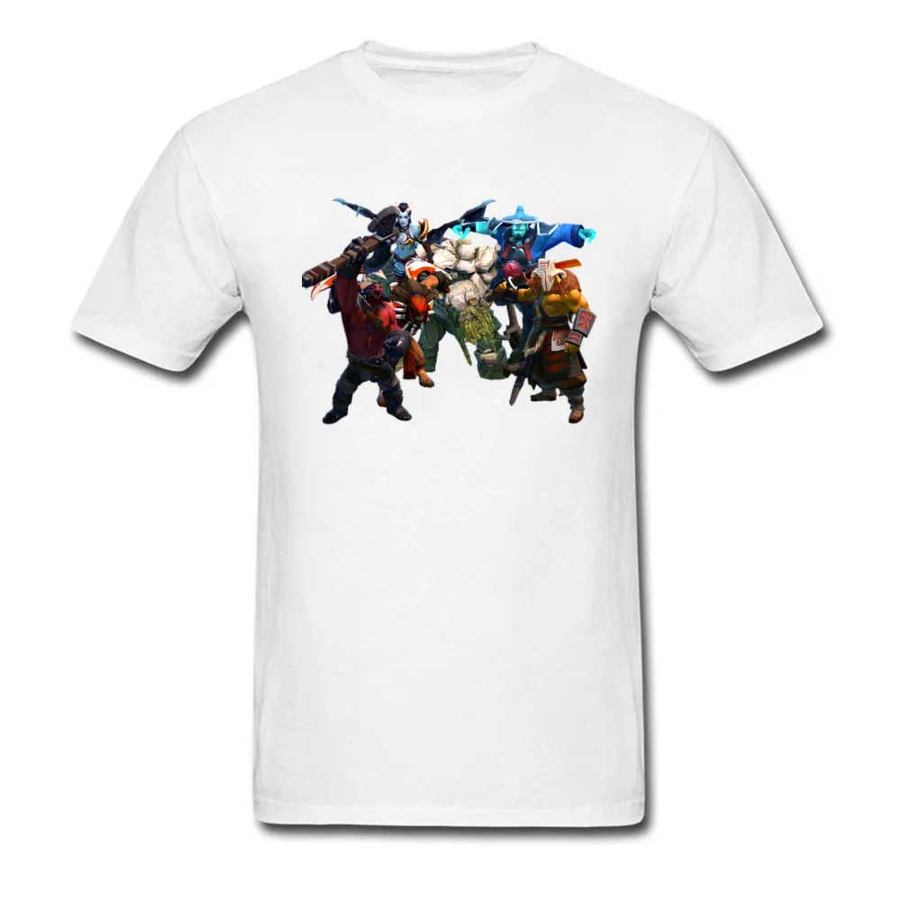 Мужская Футболка Comics Gather Dota 2 Heroes летняя хлопковая с круглым вырезом и