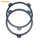 FEELDO 2 шт. черный 6,5 дюймовый автомобильный стерео динамик разделитель колодки адаптер для BMW 3-серии E46 1999-2005 колонки коврик кольца # HQ6074