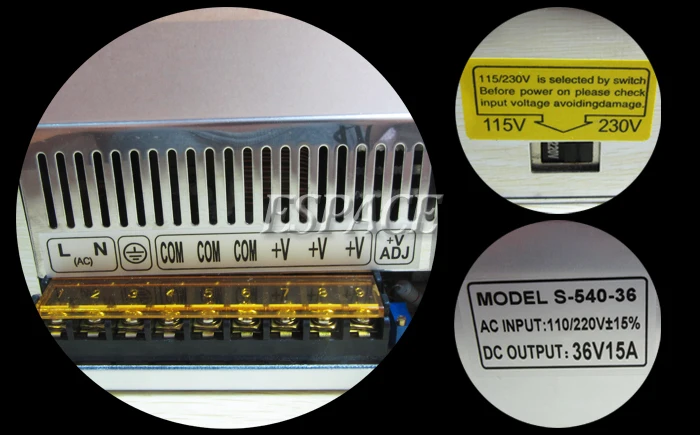 Драйвер импульсного источника питания для камеры видеонаблюдения 36 В 15 А 540 Вт