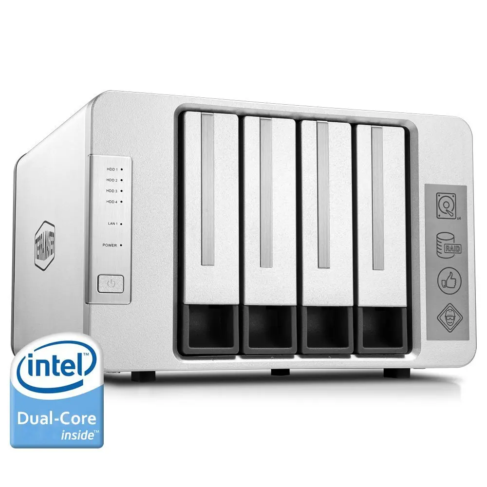 Terramaster NAS сетевое хранилище 4 отсека сервер Nas Intel Dual Core 2 41 ГГц серуэр Поддержка RAID 0