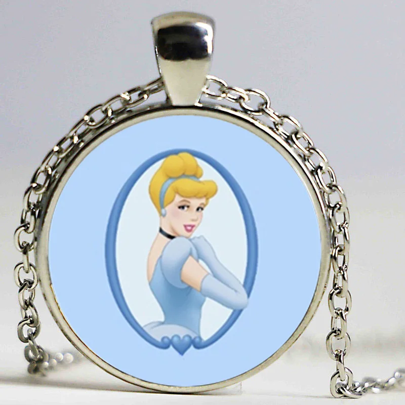 Оптовая продажа Золушка ожерелье Jewelry аниме картинка стеклянный кабошон