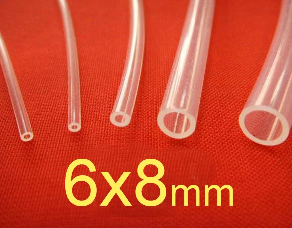 6 мм ID 8 OD PTFE polytef трубки трубы шланг 6x8 диаметр PFA FEP F46 F4|Пневматические компоненты| |
