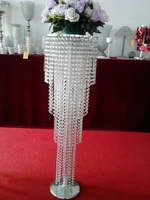 100cmh acrylic crystal wedding flower stand table centerpiece wedding chandelier wedding road lead 10 pcslot