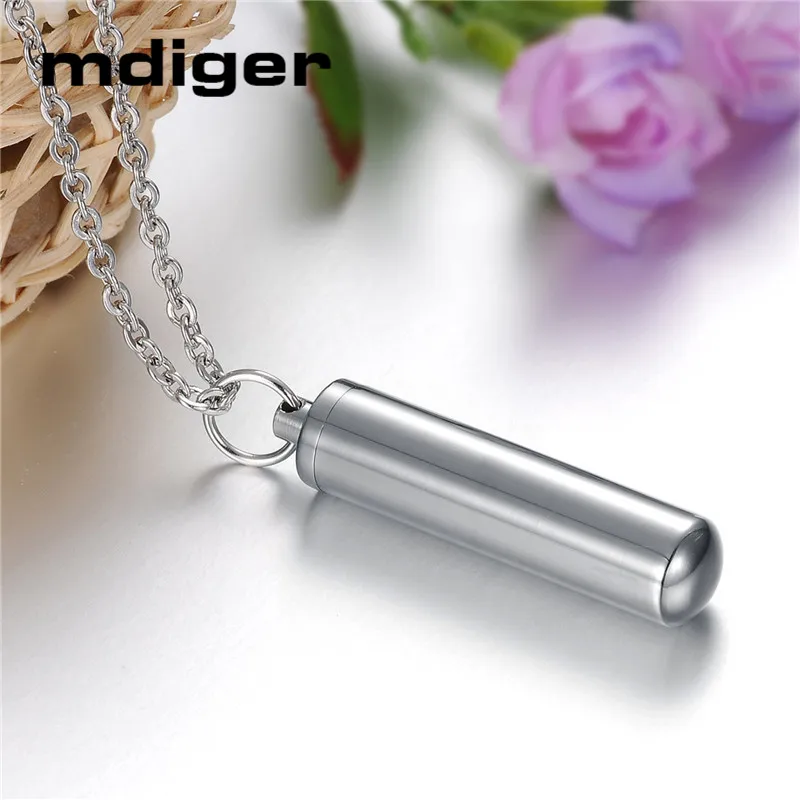 Mdiger 2017 Брендовое ожерелье в виде бутылки с буквами мужское из нержавеющей стали