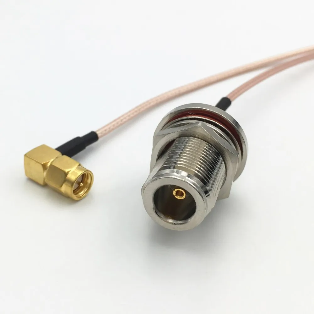 10 шт. штекер SMA с прямым углом к N гнездовой гайке гайкой RG316 RF коаксиальный