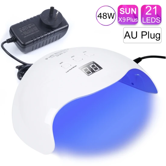 SUN X9 Plus AU Plug 54 Вт Сушилка для ногтей Светодиодная УФ-лампа для ногтей 36 шт. светодиодный s светильник для отверждения всех гель-лаков маникюрные лампы Набор ЖК-дисплей инструменты для дизайна ногтей X-1 от солнца - Цвет: SUN X9 Plus AU Plug