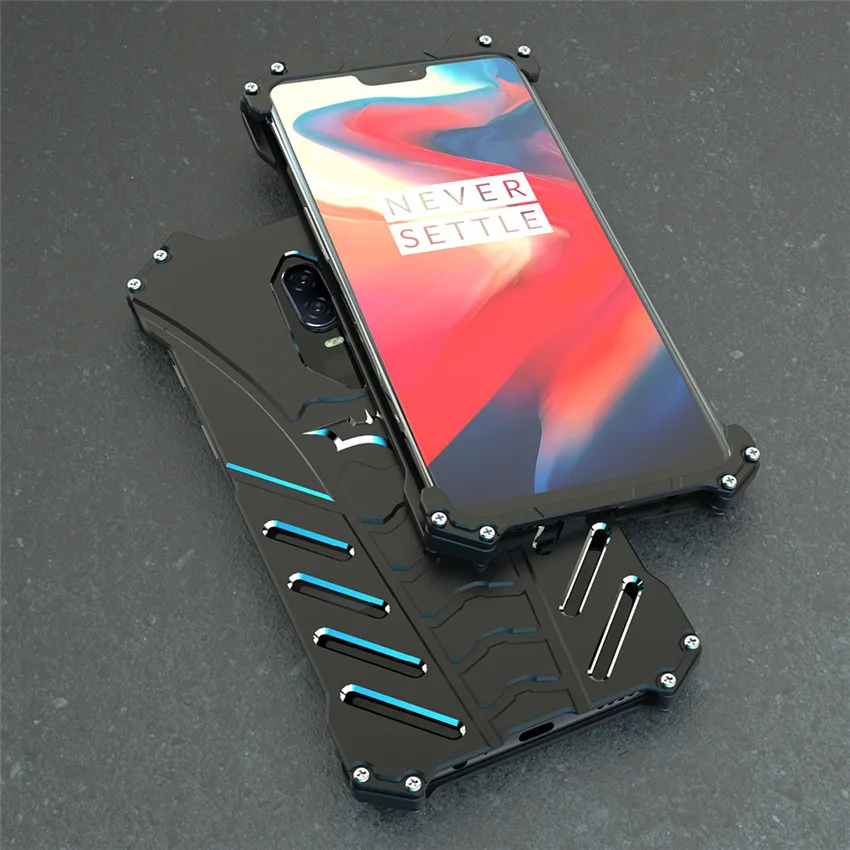 Для Oneplus 6 T чехол оригинальный R JUST роскошный бронированный Алюминиевый