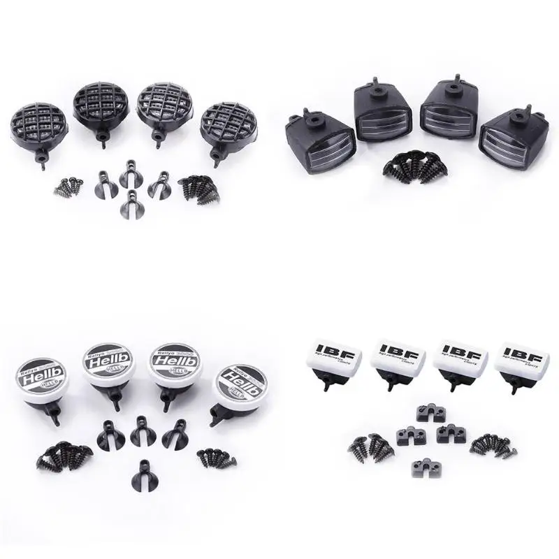 

4pcs RC Car LED Light Cover Lampshade for 1:10 Tamiya HSP Lampshade for Axial SCX10 D90 TRX-4 RC Climbing Car Parts Accessories