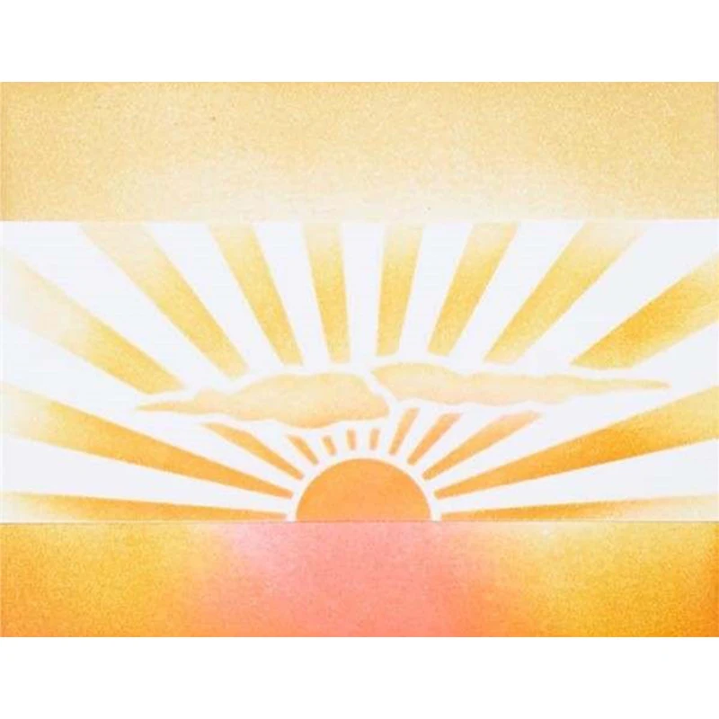 Sunrise деревня пластиковый трафарет для DIY скрапбукинга тиснение рисунок