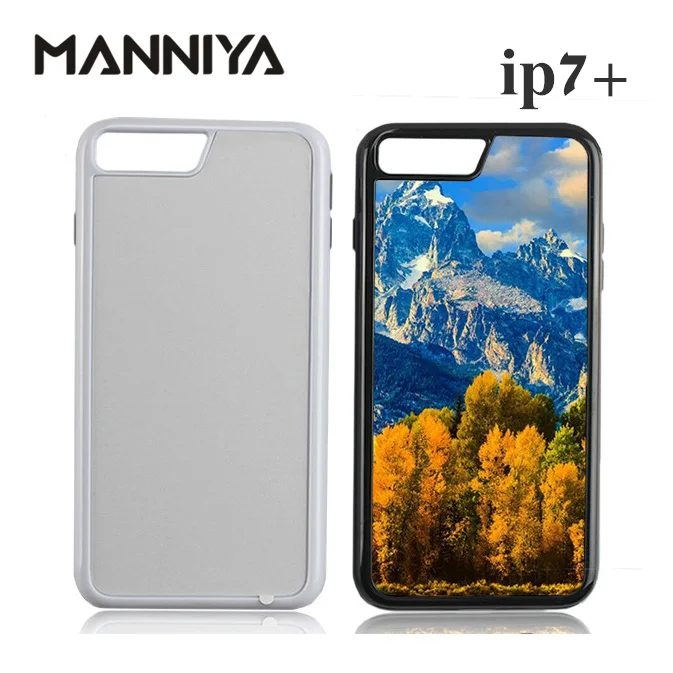 MANNIYA Blank Sublimation 2 в 1 ТПУ + ПК Жесткий двойной чехол для iphone 7 plus 8 с алюминиевыми