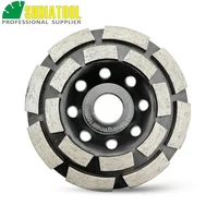 shdiatool 4 5 inch diamond double row cup wheel for concrete masonry diameter 115mm bore 22 23mm grinding wheel