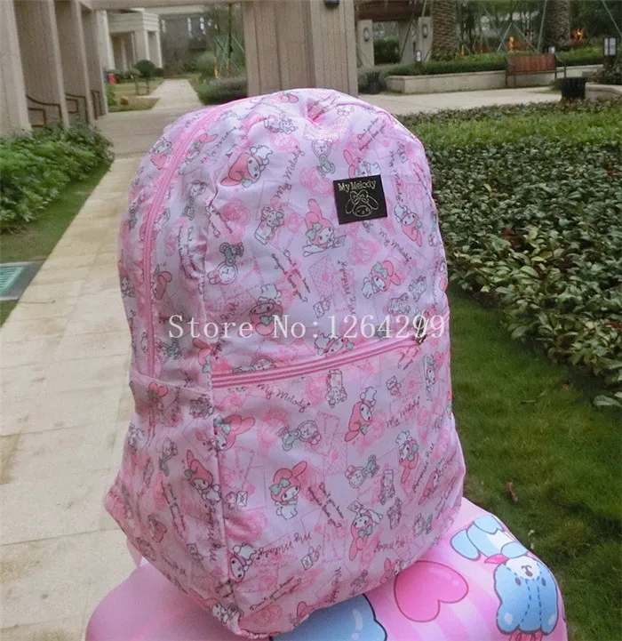 Новая мода My Melody Little Twin звезды девушки Водонепроницаемый нейлон Портативный сложить рюкзак дети дорожные сумки для детей