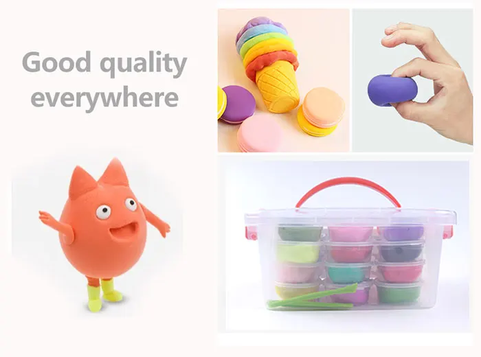 Slime Toys слизи сухой воздух Playdough светильник мягкое моделирование Fimo Полимерная глина прыгающий Пластилин «сделай сам» Обучающие игрушки для игр подарки