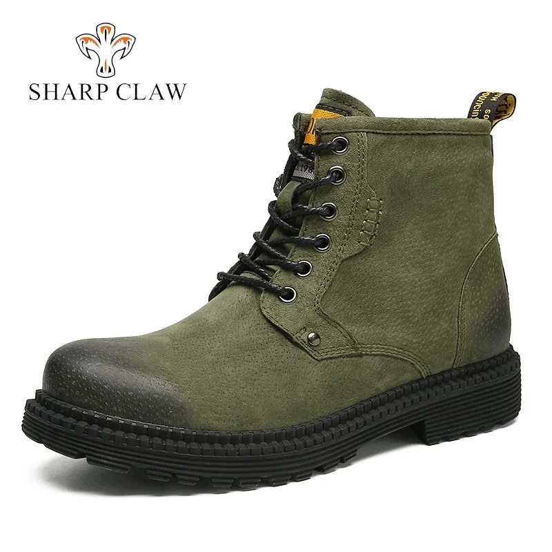 Autumn Winter Martin Boots Men PU Leather Plus Fur Warm Shoes Mid-calf New Fashion Sapatos Masculin | Обувь
