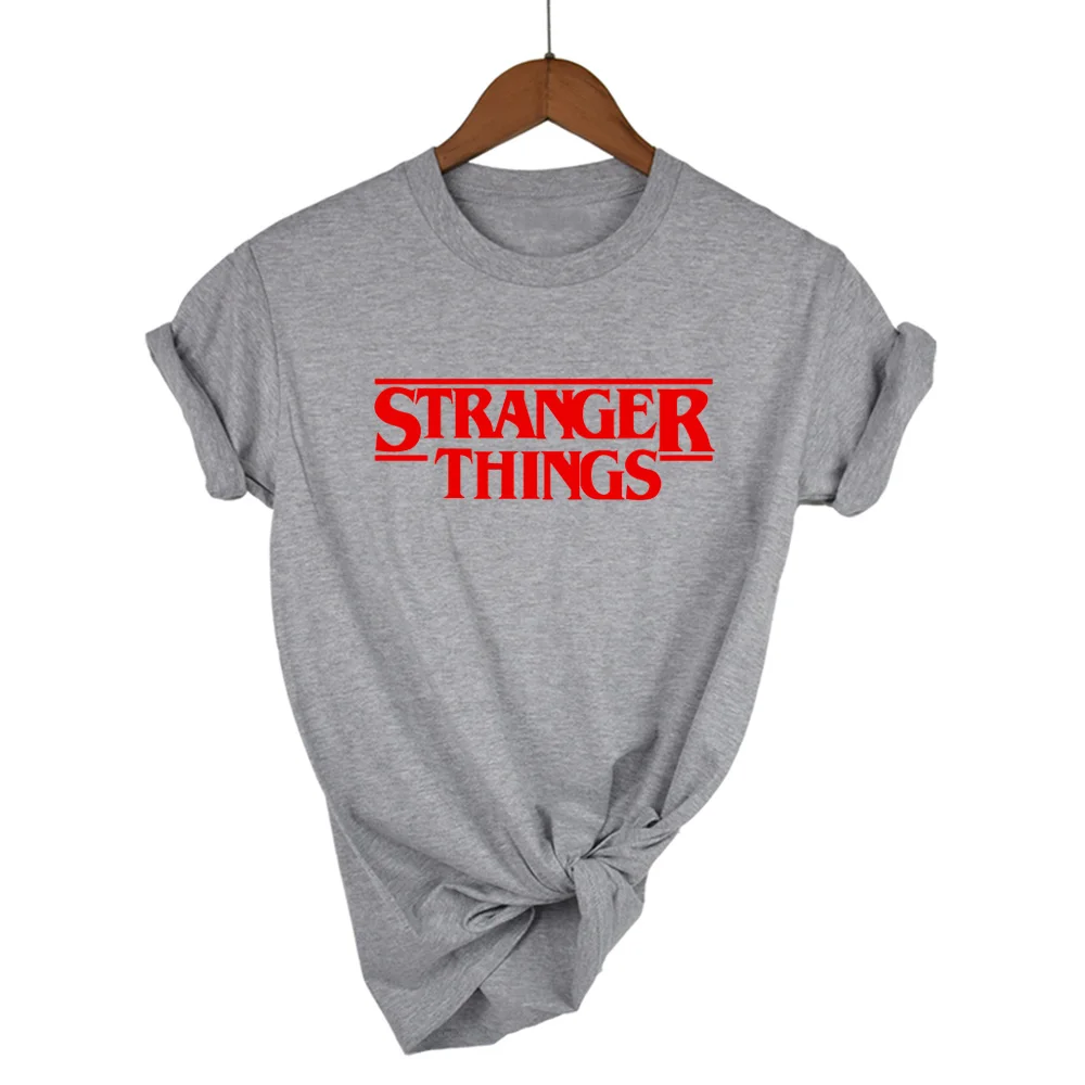 Женская свободная футболка STRANGER THINGS летняя хлопковая с короткими рукавами и