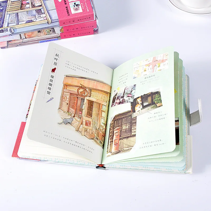 Shop Tour Hardcover Traveler Notebook Coloring Diary Book Stationery Notepad