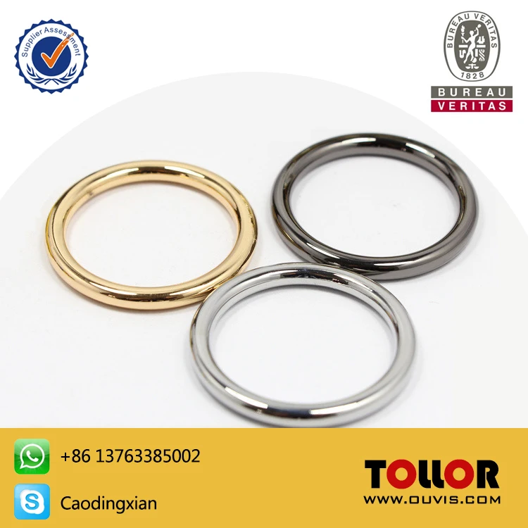 

High Quality Bag Parts Adjustable Metal O Ring For Handbag Die-casting Zinc Alloy DIY O-Ring Hardware Luggage Travel Accessories