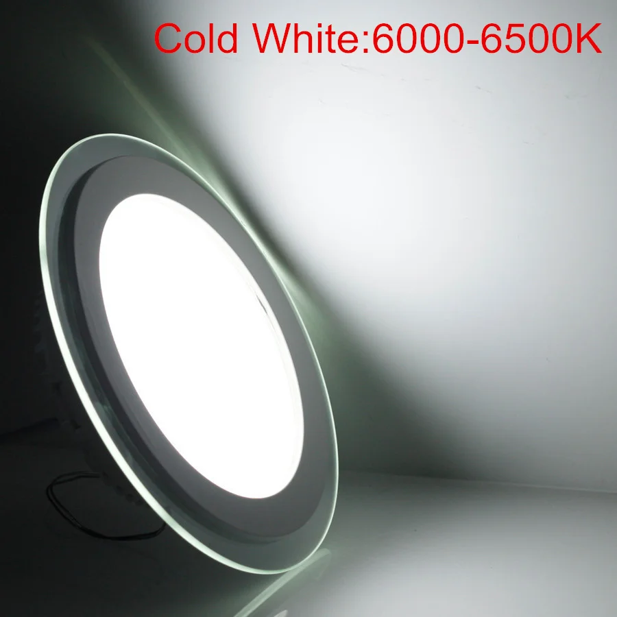 6W 9W 12W 18W 24W redondo/de vidrio cuadrado LED Downlight LED apliques empotrados regulables LED luz interior AC110V 220V caliente/Natural/blanco frío