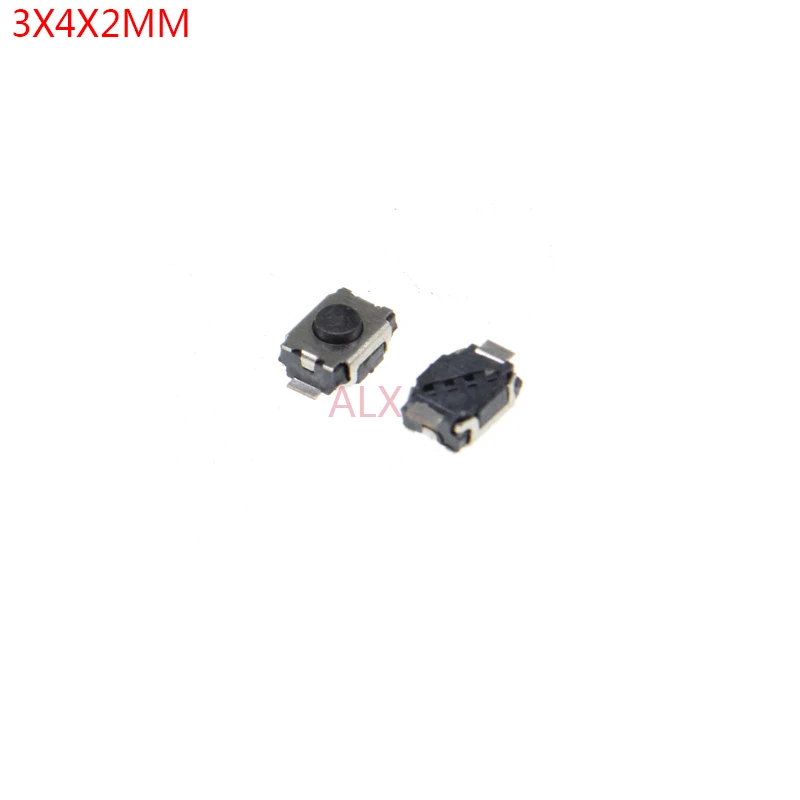 Кнопочный переключатель 100 шт. 3X4x2mm 2 контактный smd кнопочный Микро ключ