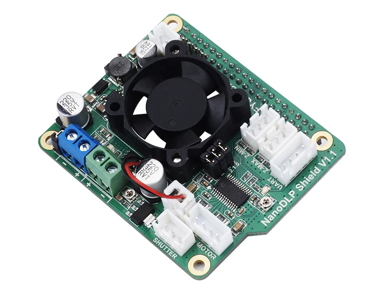 Плата расширения NannoDLPShield V1.1 для 3D принтера Raspberry Pi 3B с защитой от УФ излучения и