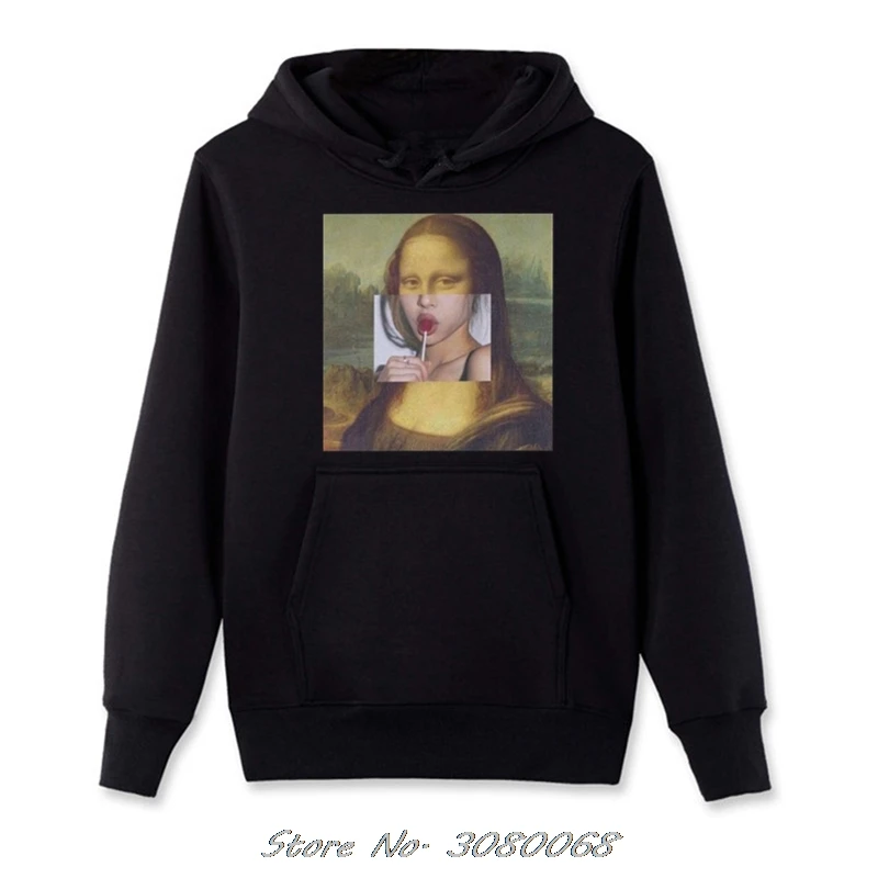 Мужская толстовка Gioconda Mona Lisa с принтом губ забавная одежда в стиле хип хоп