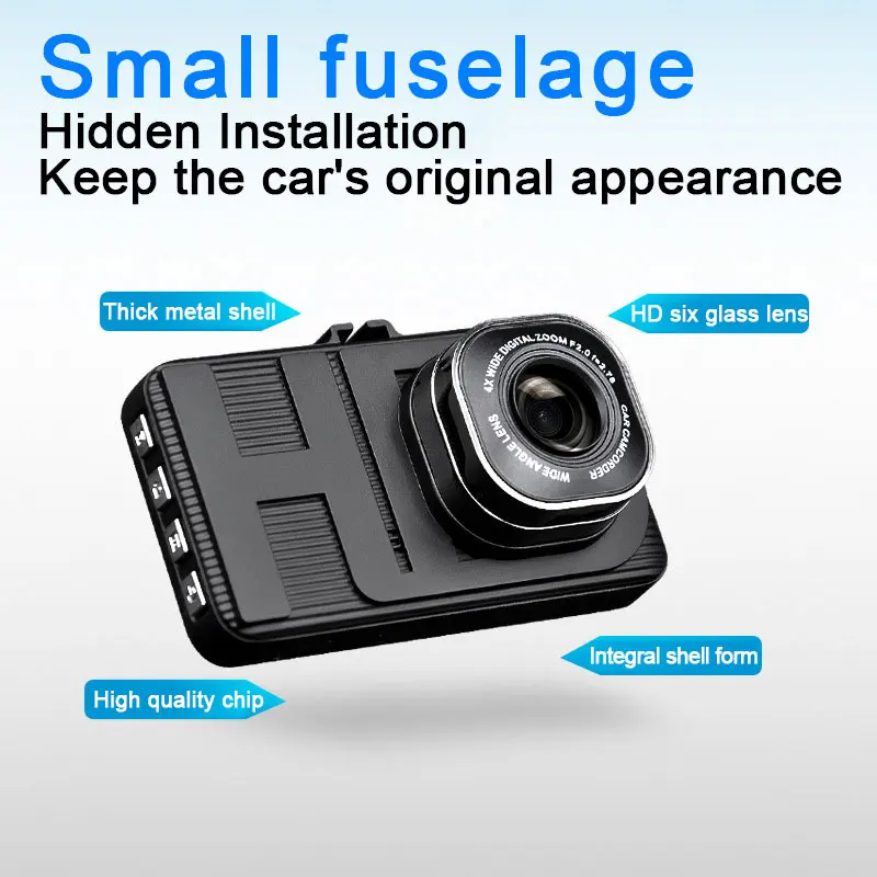 3&quot HD Screen Car DVR Parking Monitoring Cycle Recorder Dual Lens 1080p G-sensor Night Vision Video 140 Angle Dash Cam Camera |