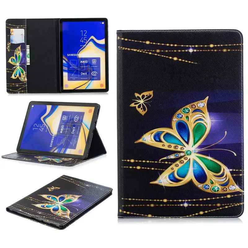 Из искусственной кожи чехол для планшета чехол для Samsung Galaxy Tab S4 10,5 дюймов T830 T835 крышка Подставка держатель милый кошелек Coque Fundas Etui