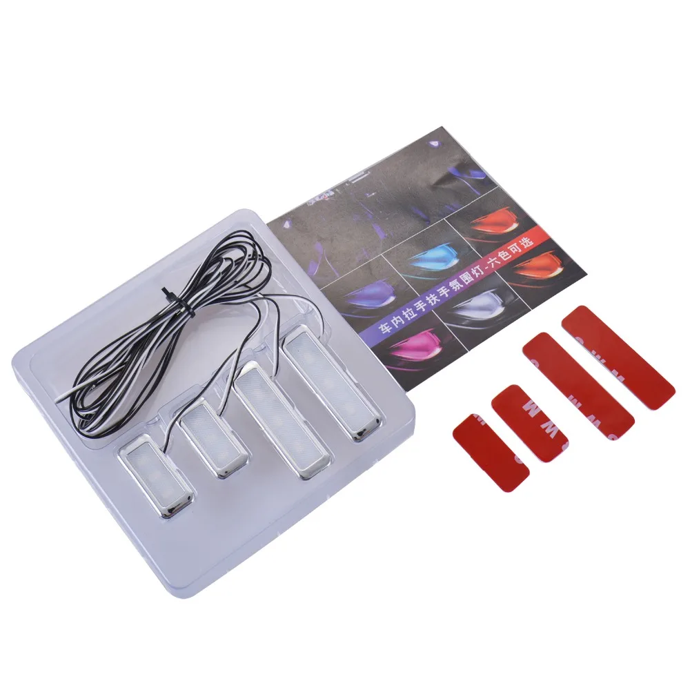 4 Стикеры для ПК автомобилей внутренняя дверная ручка атмосферная лампа INFINITI Q50