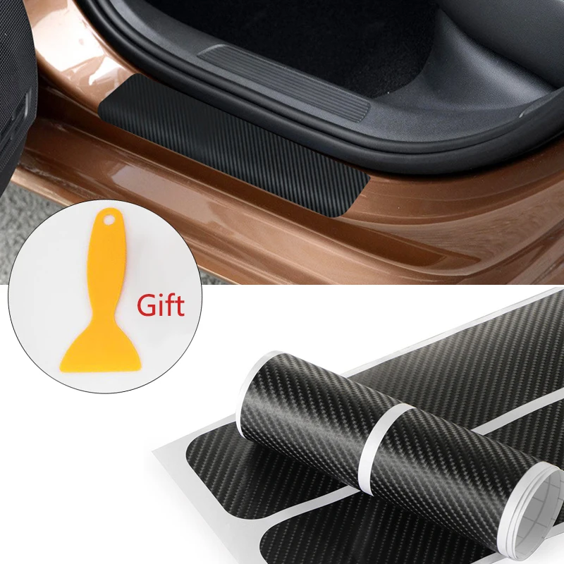Автомобильная наклейка на порог протектор для автомобиля Стайлинг углеродное