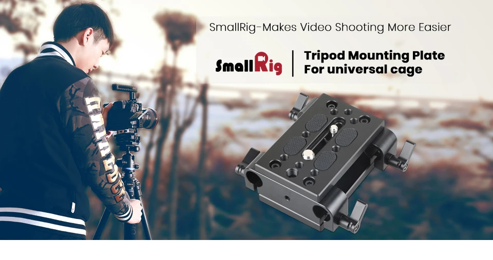 Монтажная пластина для камеры SmallRig, Крепежная пластина для штатива с 15 мм зажимом для штанги, опорная пластина для Dslr Quick Release-1798