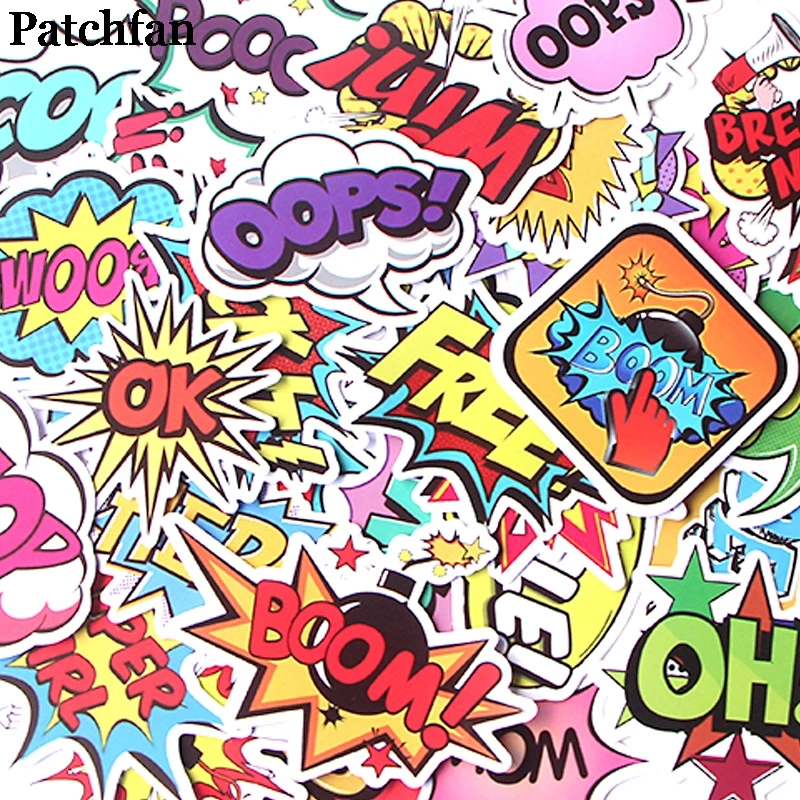 Patchfan 40 шт. текстовое сообщение письмо Забавный креативный значок DIY стикер мультяшка стиль для DIY PC настенный телефон Скрапбукинг альбом A2144