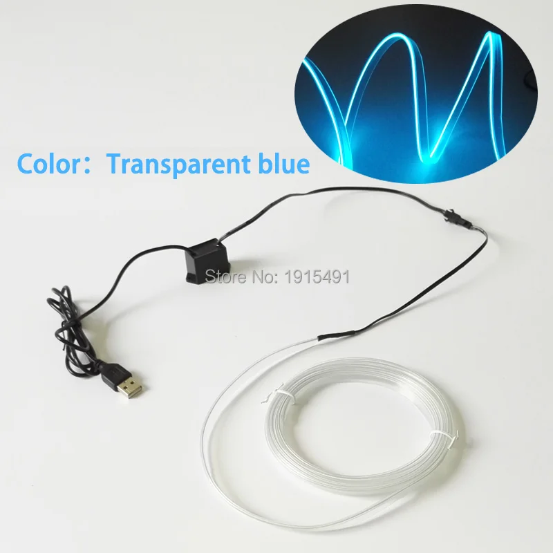 Хит продаж светящаяся неоновая Светодиодная лента 2 3 мм с юбкой портативная