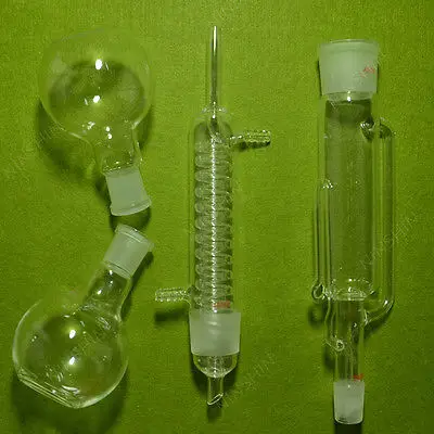 Экстрактор Сокслета с конденсатором Грэма и двумя плоскими колбами 250 мл 24/40