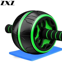 keep fit wheels no noise abdominal round power ab roller trainer with mat for body building exercise fitness home gym equipment
