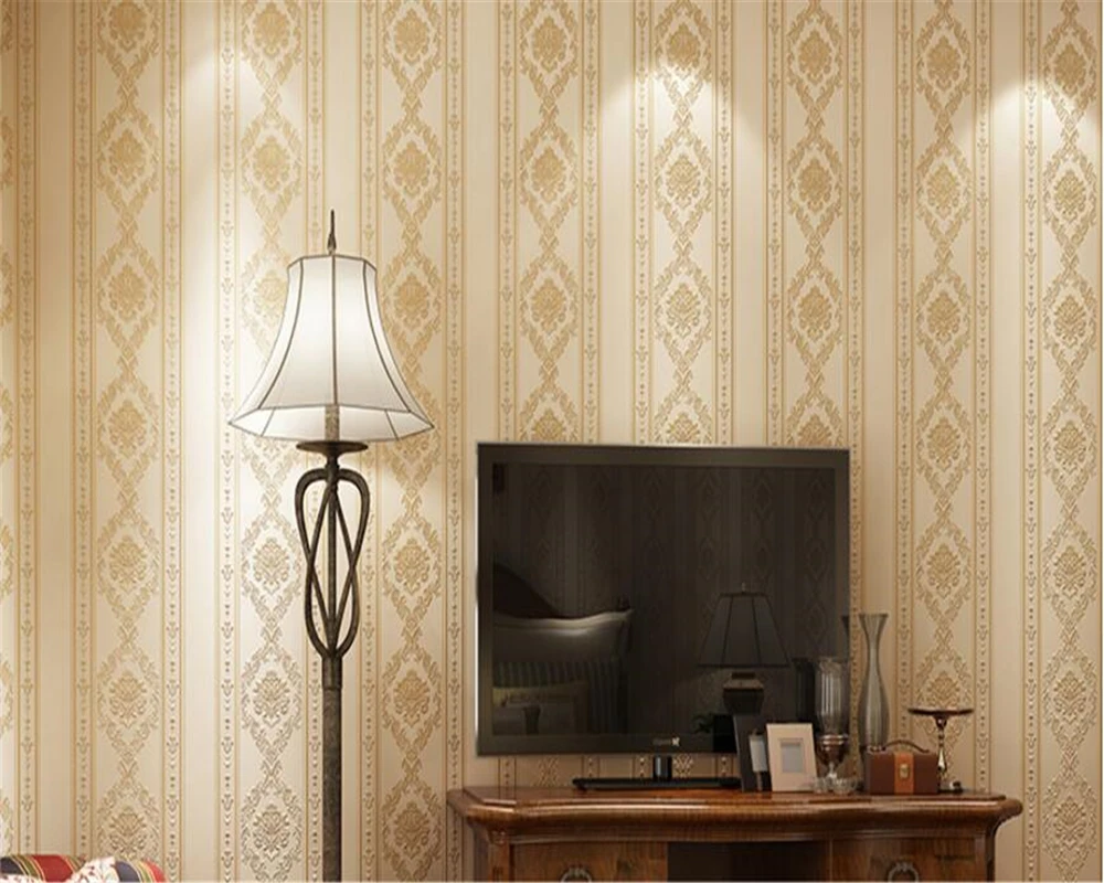 3D модные большие цветочные полосатые трехмерные рельефные нетканые обои beibehang