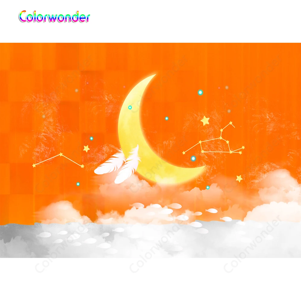 Colorwonder фон для фотосъемки с рисунками новорожденных желтый изображением Золотой