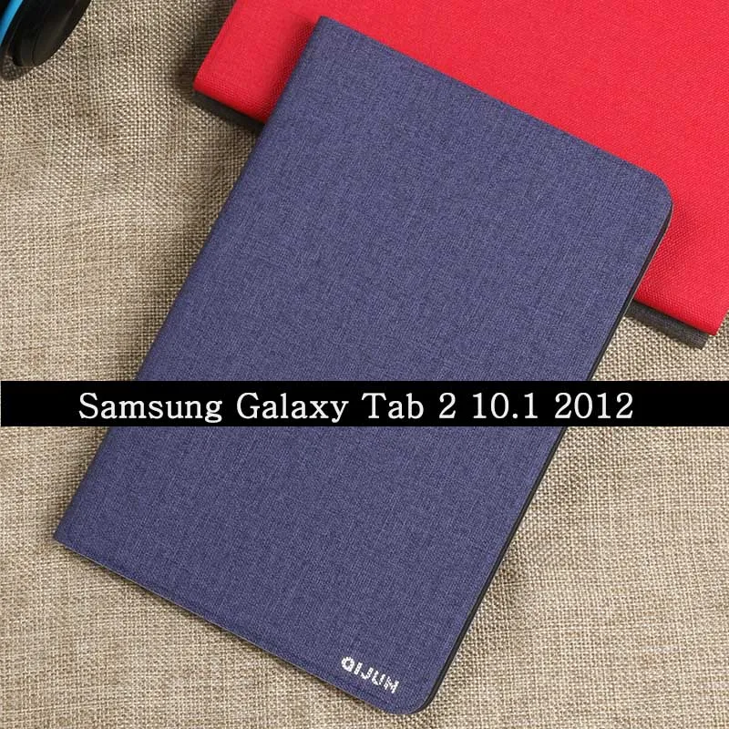 Galaxy Tab 2 10.1 Для samsung Galaxy Tab 2, 10,1 дюймов, GT-P5100, P5110, P5113, чехол из искусственной кожи для планшета, откидная крышка, подставка, Фолио, защитный силиконовый чехол - Цвет: Galaxy Tab 2 10.1