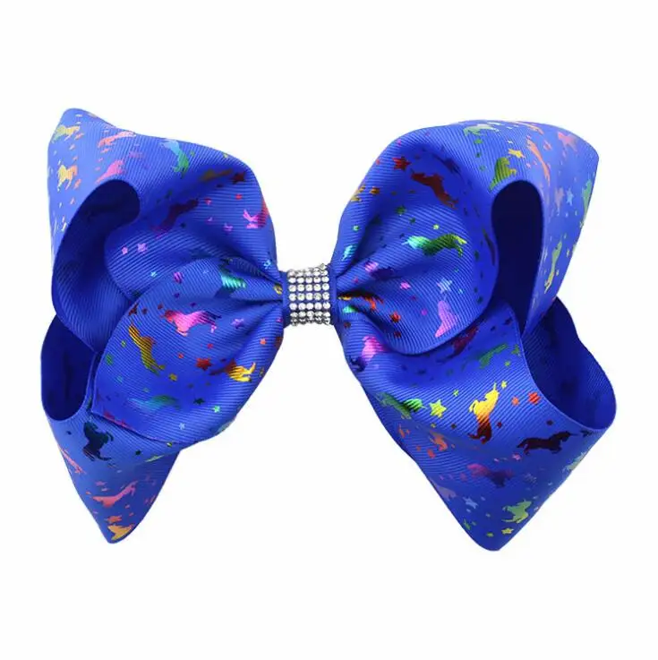 

20pcs Free shipping Coral Unicorn Boutique Twisted Ribbon Hairbow 3 inch Grosgrain Ribbon