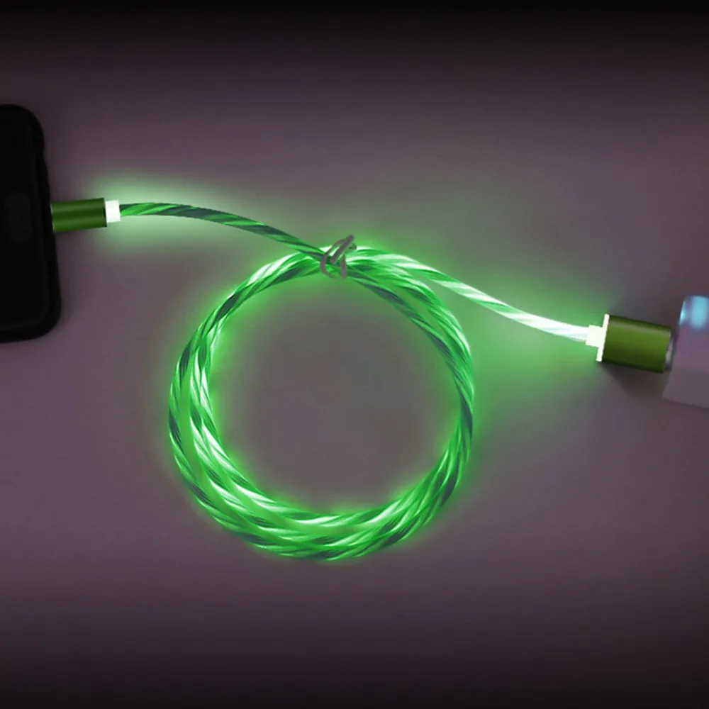 Магнитный светодиодный светящийся зарядный кабель type C Micro USB Магнитный usb-кабель для зарядки Apple iphone Xs samsung S9