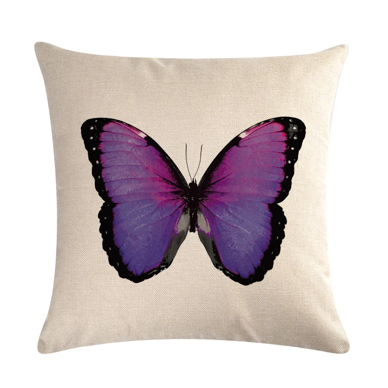 Comwarm Romantic Beautiful Pillow Cover Butterflies Polyester Cushion for Sofa Seating Living Room Home Decor Case | Дом и сад